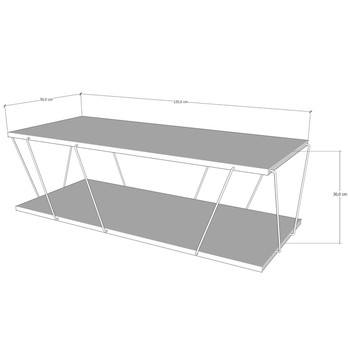 Konferenční stolek  LABRANDA borovice/černá 4
