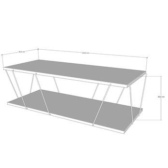Konferenční stolek  LABRANDA bílá/černá 4