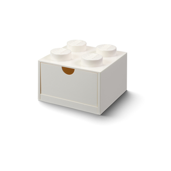 Stolní box se zásuvkou LEGO bílá, 16x16x12 cm 3