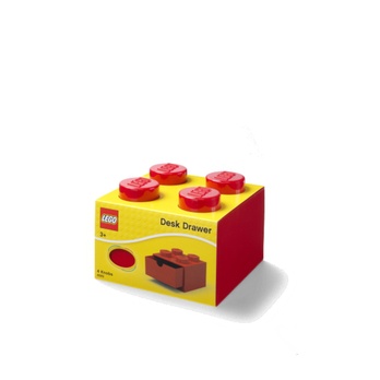 Stolní box se zásuvkou LEGO červená, 16x16x12 cm 1