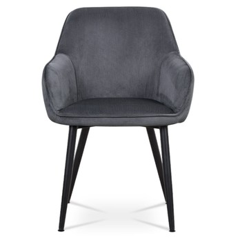 Jedálenská stolička LORETA sivá/čierna 3