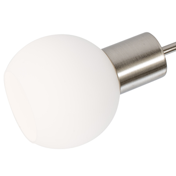 Stropní LED svítidlo LOXY matný nikl/alabastrové sklo, průměr 27 cm 2