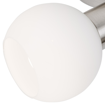 Bodové LED svietidlo LOXY matný nikel/alabastrové sklo, priemer 9 cm 2