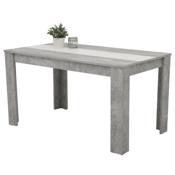 Jídelní stůl MAREIKE T beton/bílá 1