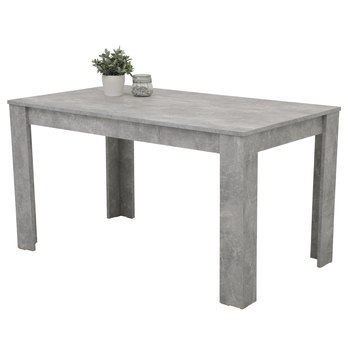 Jídelní stůl MAREIKE T beton/bílá 2