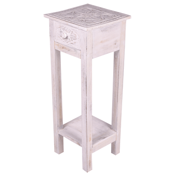 Přístavný stolek MAROCO bílá patina 1