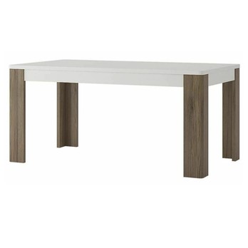 Jedálenský stôl MILANO alpská biela/dub sanremo 1