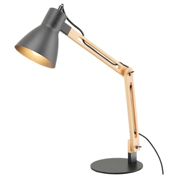 Stolní lampa MONA světlé dřevo/kov 1