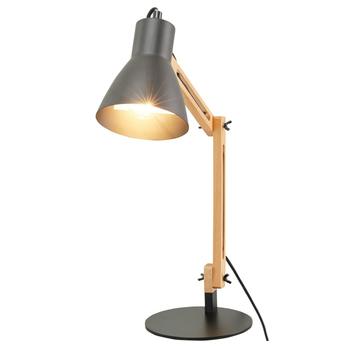 Stolní lampa MONA světlé dřevo/kov 4
