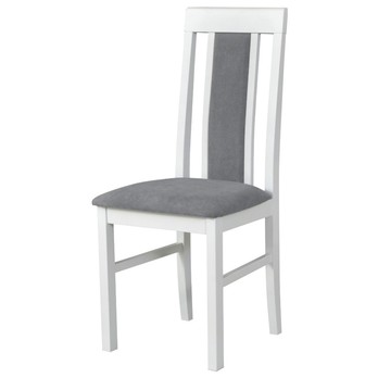 Jídelní židle NILA 2 bílá/světle šedá 1