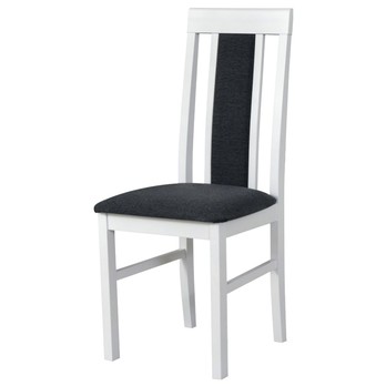 Jídelní židle NILA 2 bílá/tmavě šedá 1
