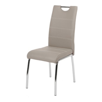 Jídelní židle  NOEMI lanýžová/kov 1