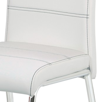Jídelní židle  NOEMI bílá/kov 3