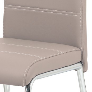 Jídelní židle  NOEMI lanýžová/kov 3
