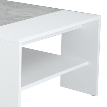 Konferenční stolek OLIVER bílá/beton 3