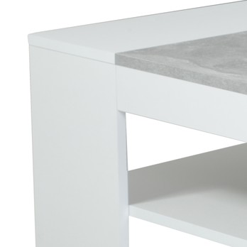 Konferenčný stolík OLIVER biela/betón 4