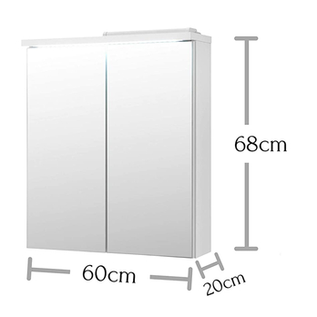 Zrcadlová skříňka POOL šířka 60 cm 5