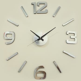 Nástěnné hodiny SHINY stříbrná 1