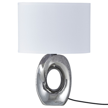 Stolní lampa SILVER 1 stříbrná/bílá 4