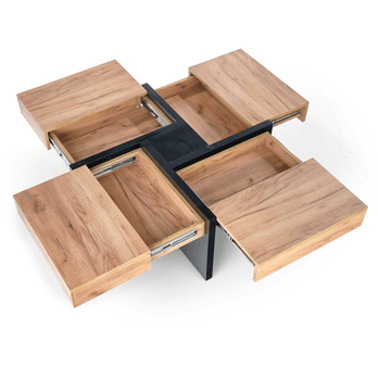 Konferenční stolek SIVAKO dub craft/černá 4