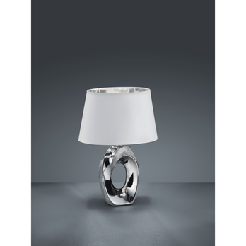 Stolní lampa TABA 1 stříbrná/bílá 2