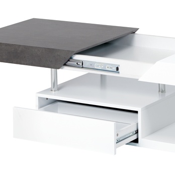 Konferenční stolek TARAGONA bílá/šedá 4