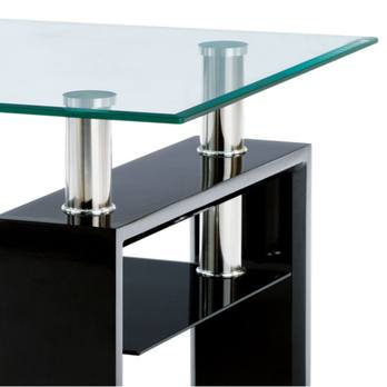 Konferenční stolek TOLEDO černá/sklo 2