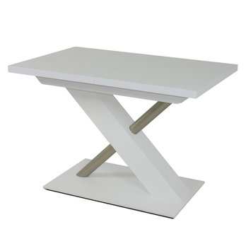 Jedálenský stôl UTENDI 1 biela, šírka 120 cm, rozkladací 1