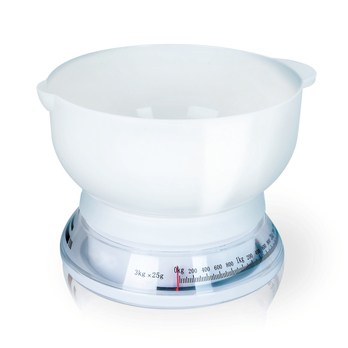 Kuchyňská mechanická váha WHITIE plast, do 3 kg 1