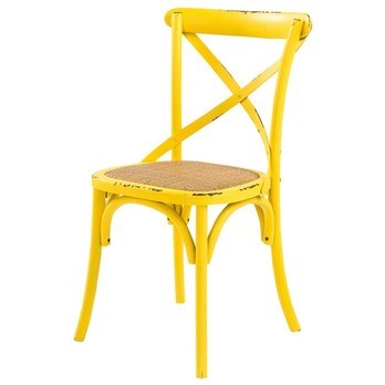 Jedálenská stolička XABI žltá 1