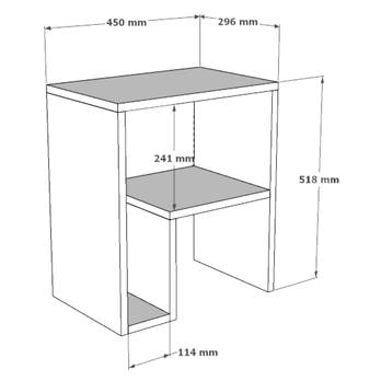 Přístavný stolek YEPA bílá 5