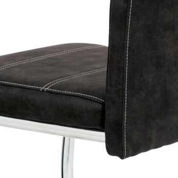 Jídelní židle  ZOEY černá/stříbrná 4