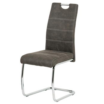 Jídelní židle  ZOEY šedá/stříbrná 1