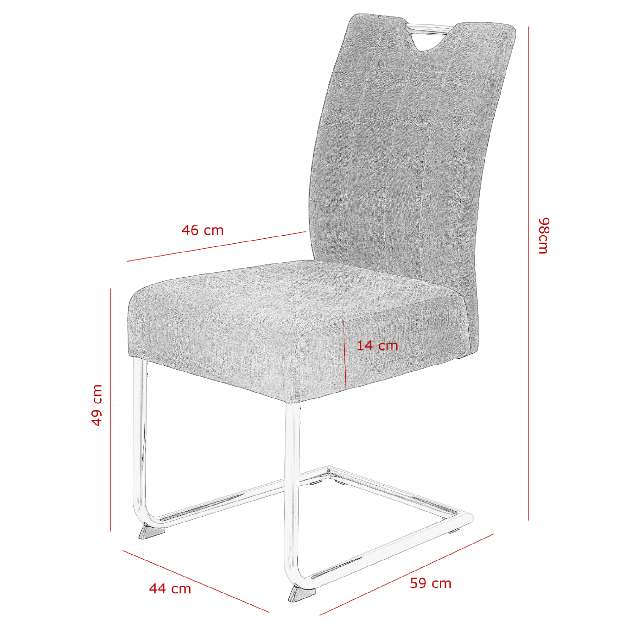 Sconto Jídelní židle DENISE S antracitová Elegantní čalouněná jídelní židle DENISE S vás na první pohled zaujme svým opěradlem, které je výrazně prošívané a chromovaným trubkovým rámem.