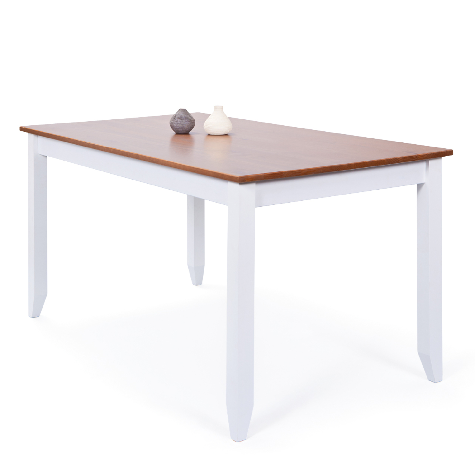 Sconto Jedálenský stôl WESLEY borovica biela/hnedá.